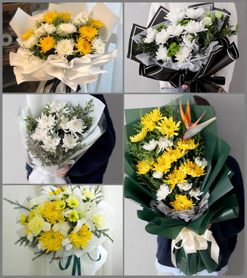 四川达州万源市花楼乡白事花束代送